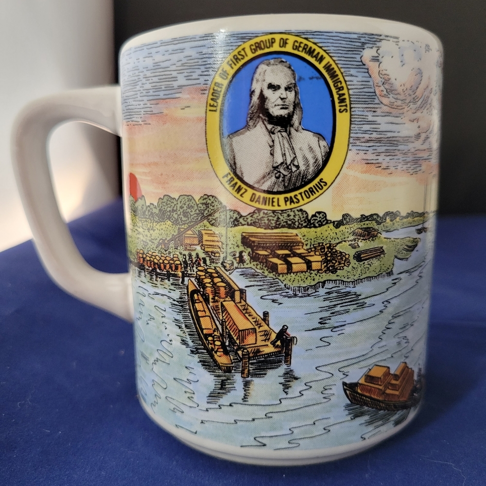 Vintage Gerzit W. Germany commemorative 300 Years of Germans in America Mug/Cup